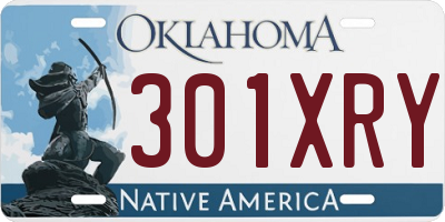 OK license plate 301XRY