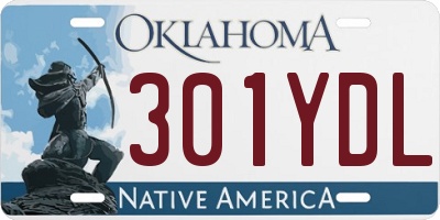 OK license plate 301YDL