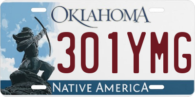 OK license plate 301YMG