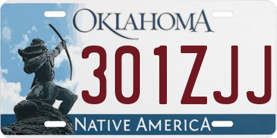 OK license plate 301ZJJ