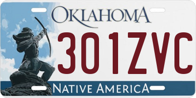 OK license plate 301ZVC