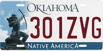OK license plate 301ZVG