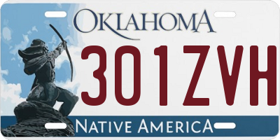 OK license plate 301ZVH