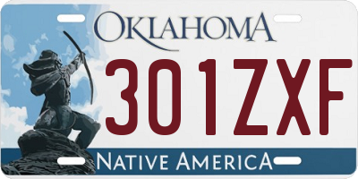 OK license plate 301ZXF