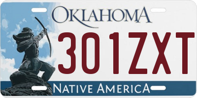 OK license plate 301ZXT