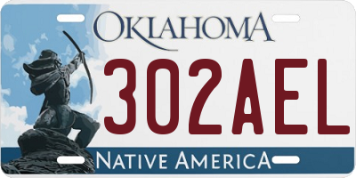 OK license plate 302AEL