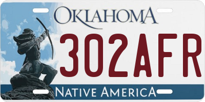 OK license plate 302AFR
