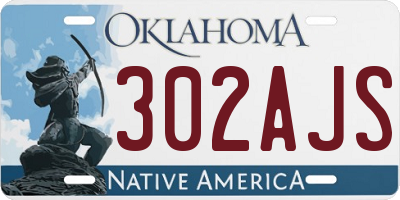 OK license plate 302AJS