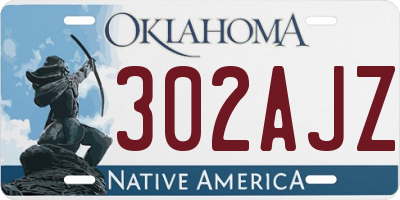 OK license plate 302AJZ