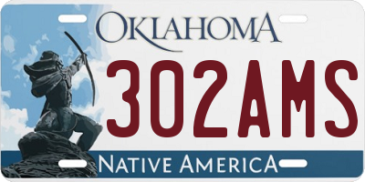 OK license plate 302AMS