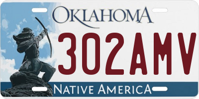 OK license plate 302AMV