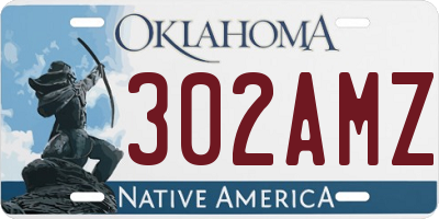 OK license plate 302AMZ