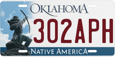 OK license plate 302APH