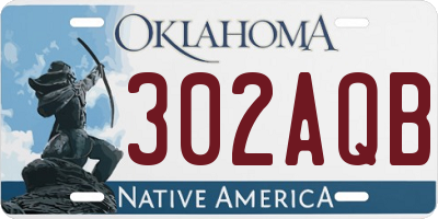 OK license plate 302AQB