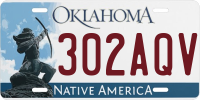 OK license plate 302AQV