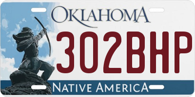 OK license plate 302BHP