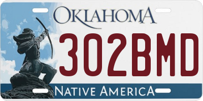 OK license plate 302BMD