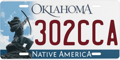 OK license plate 302CCA