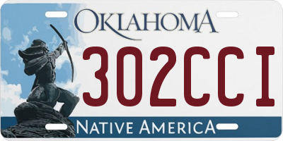 OK license plate 302CCI