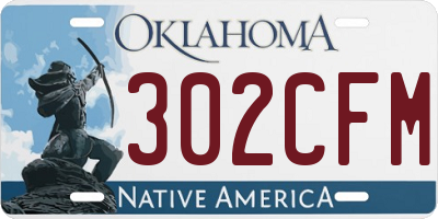 OK license plate 302CFM