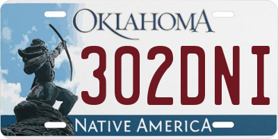 OK license plate 302DNI