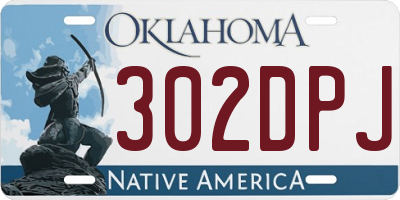 OK license plate 302DPJ