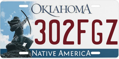 OK license plate 302FGZ