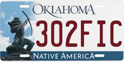 OK license plate 302FIC
