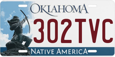 OK license plate 302TVC