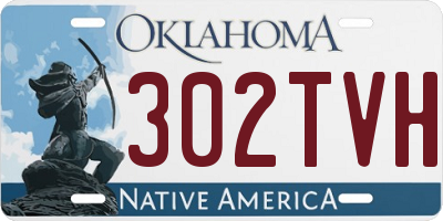 OK license plate 302TVH