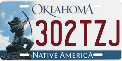 OK license plate 302TZJ