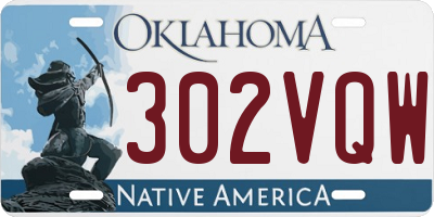 OK license plate 302VQW
