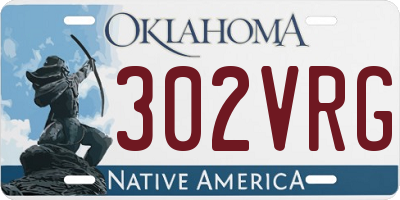 OK license plate 302VRG