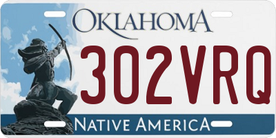 OK license plate 302VRQ