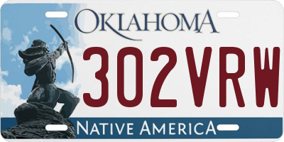 OK license plate 302VRW