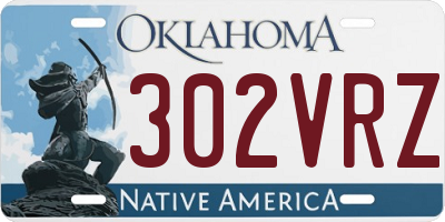 OK license plate 302VRZ