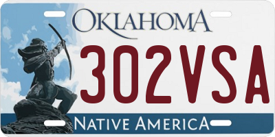 OK license plate 302VSA