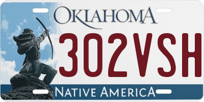 OK license plate 302VSH