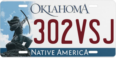 OK license plate 302VSJ