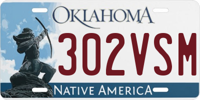OK license plate 302VSM