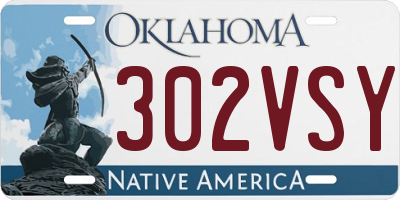 OK license plate 302VSY