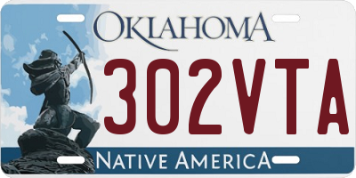 OK license plate 302VTA