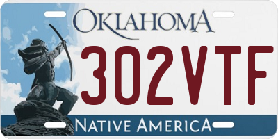 OK license plate 302VTF