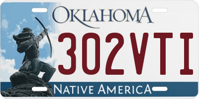 OK license plate 302VTI