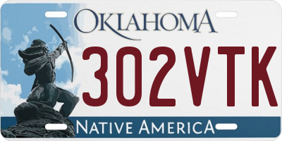 OK license plate 302VTK