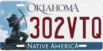 OK license plate 302VTQ