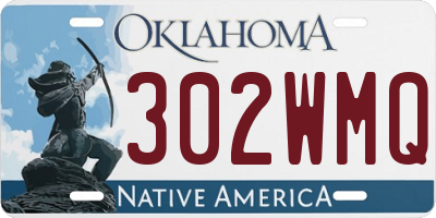 OK license plate 302WMQ