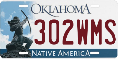 OK license plate 302WMS