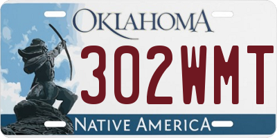 OK license plate 302WMT