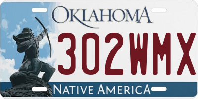 OK license plate 302WMX